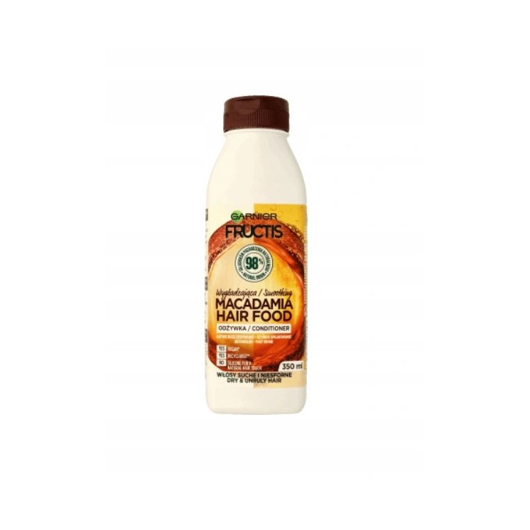 Garnier Fructis Macadamia Hair Food wygładzająca Odżywka do włosów suchych i niesfornych 350 ml