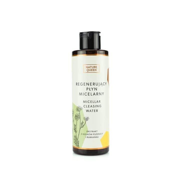 Nature Queen regenerujący Płyn Micelarny z ekstraktem z Kiełków pszenicy i Rumianku 200 ml