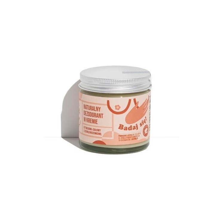 Mydlarnia Cztery Szpaki naturalny Dezodorant w kremie Cytrusowo-Ziołowy Edycja Limitowana "Badaj się" 60 ml