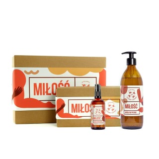 Mydlarnia Cztery Szpaki Set Love Liquid soap + Massage oil