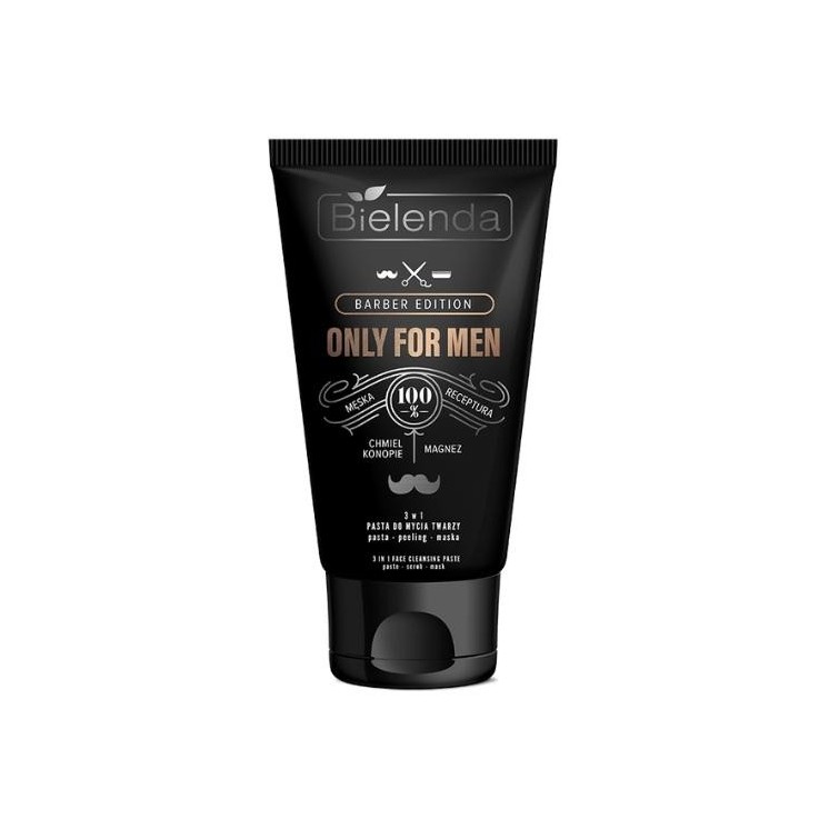 Bielenda ONLY FOR MEN BARBER EDITION Facial cleansing paste 3in1 Paste- Peeling -Mask 150 г