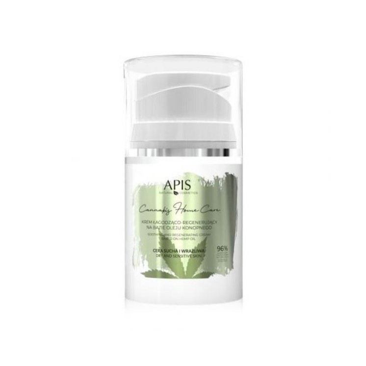Apis Cannabis Home Care Krem do twarzy łagodząco-regenerujący na bazie oleju konopnego 50 ml