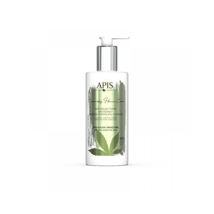 Apis Cannabis Home Care naturalny Tonik łagodzący na bazie hydrolatu z konopi 300 ml