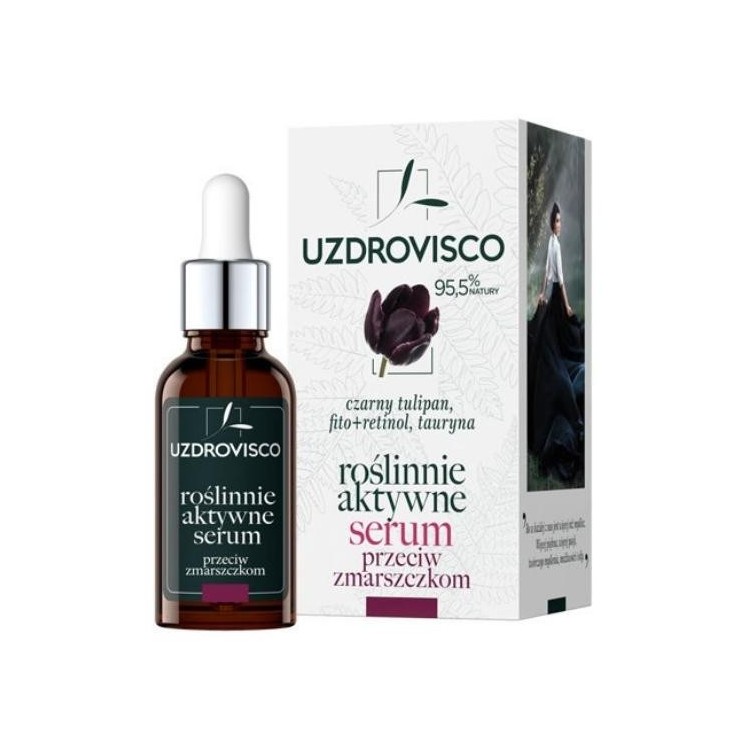 Uzdrovisco roślinne aktywne Serum przeciw zmarszczkom Czarny Tulipan 30 ml