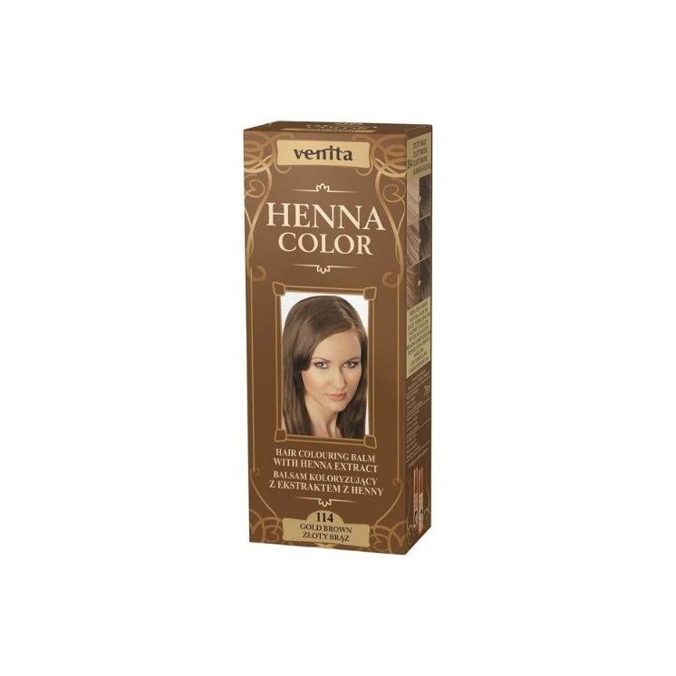 Venita Henna Color Balsam koloryzujący z ekstraktem z henny /114/ Złoty Brąz 75 ml