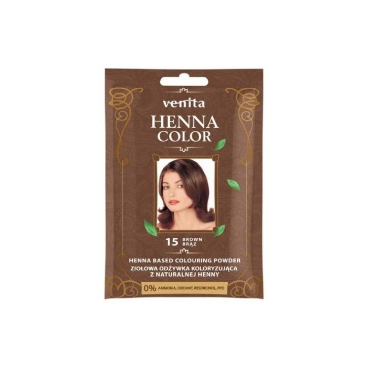 Venita Henna Color herbal Кондиціонер-фарбувальник з натуральною хною /15/ Коричневий 25 г