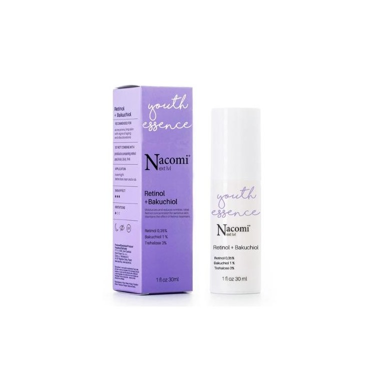 Nacomi Next Level przeciwstarzeniowe Serum do twarzy z Retinolem 0,35% + Bakuchiol 1% 30 ml