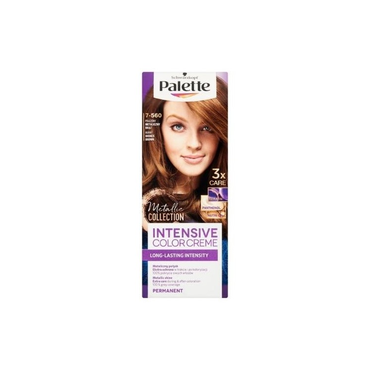 Schwarzkopf Palette Intensive Color Creme Farba do włosów /7-560/ Prażony Metaliczny Brąz