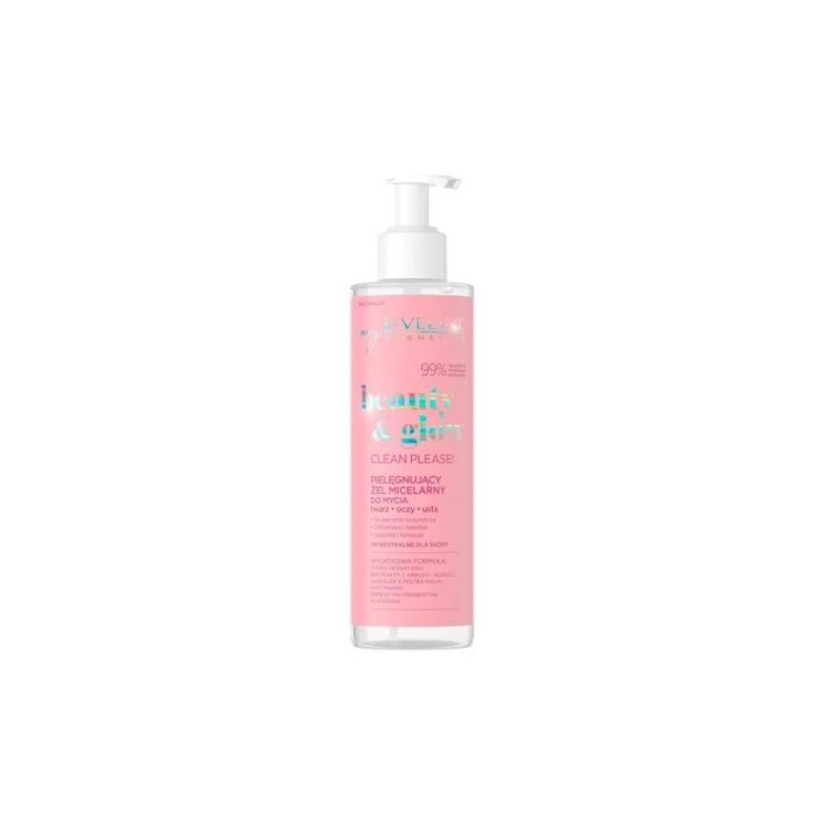 Eveline Beauty & Glow Clean Please! pielęgnujący Żel micelarny do mycia twarzy 200 ml