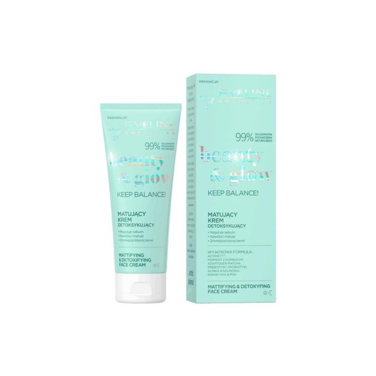 Eveline Beauty & Glow Keep Balance! matujący Krem do twarzy detoksykujący 50 ml