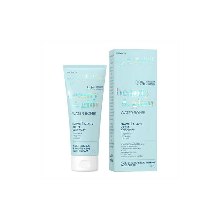 Eveline Beauty & Glow Water Bomb! nawilżający Krem do twarzy odżywczy 50 ml