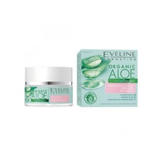 Eveline Organic Aloe nawilżająco-łagodzący Krem-żel do twarzy 50 ml Eveline Organic Aloe nawilżająco-łagodzący Krem-żel do twarzy 50 ml