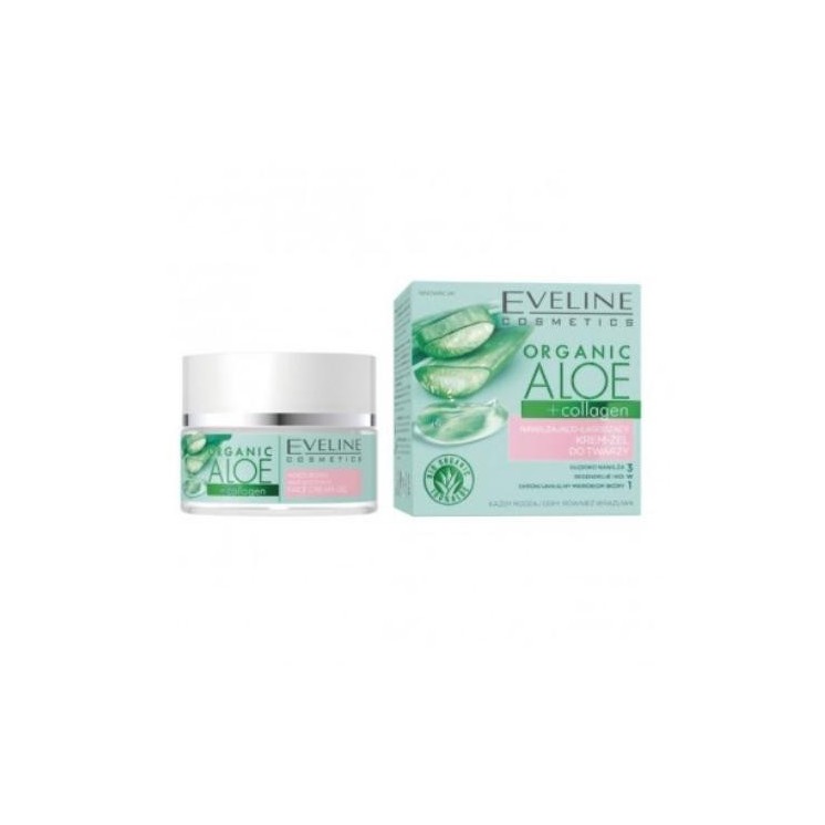 Крем-гель для обличчя Eveline Organic Aloe зволожуючий і заспокійливий 50 мл