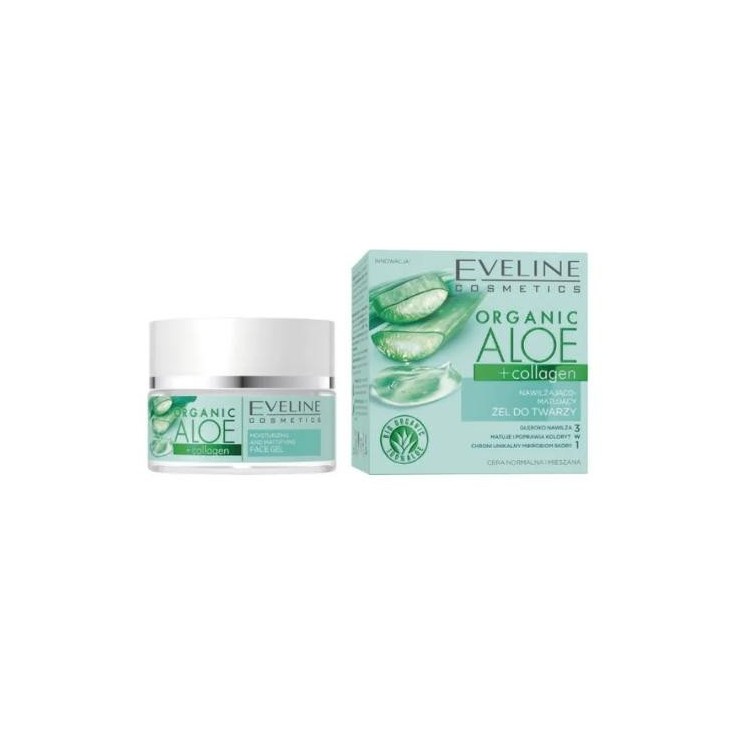 Крем-гель для обличчя Eveline Organic Aloe зволожуючий і матуючий 50 мл