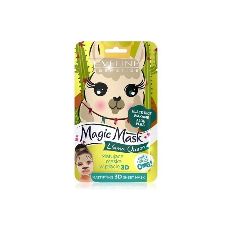 Eveline Magic Mask матуюча 3D листова маска Llama Queen 1 шт