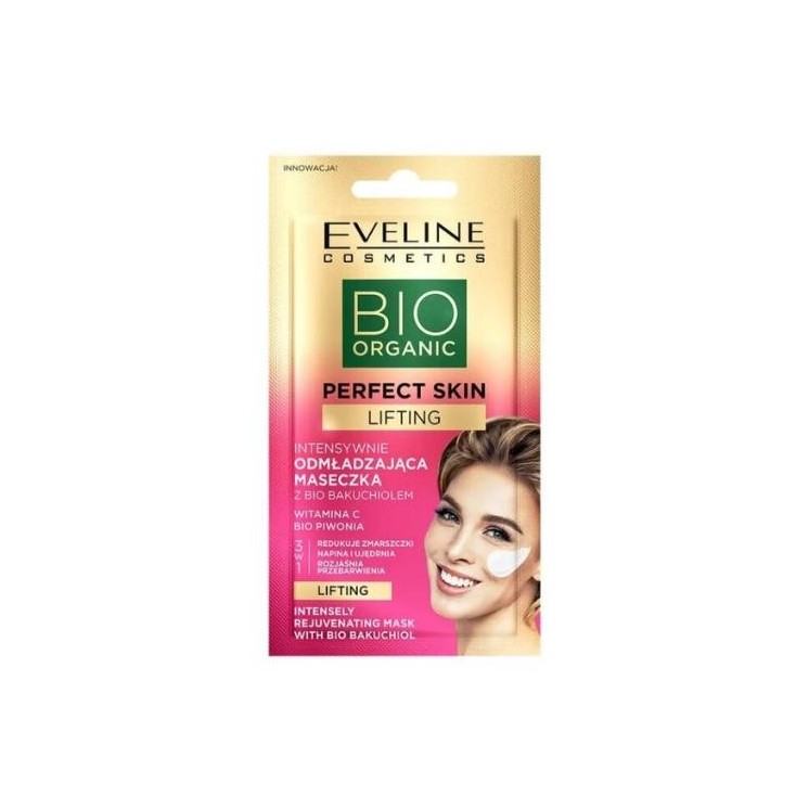 Eveline Bio Organic Perfect Skin intensywnie odmładzająca Maseczka do twarzy z Bio Bukachiolem 8 ml