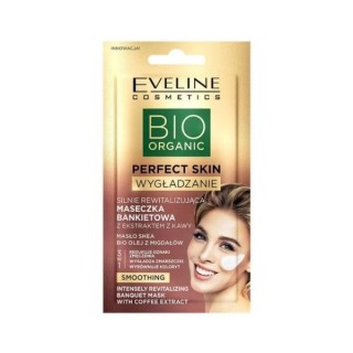 Eveline Bio Organic Perfect Skin сильно відновлююча банкетна маска для обличчя з екстрактом кави 8 мл