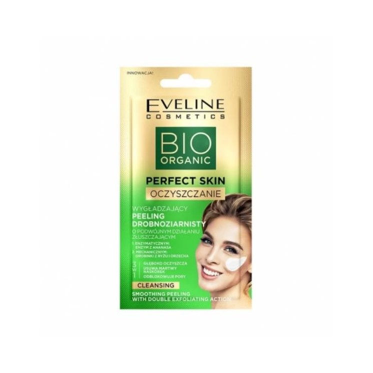 Eveline Bio Organic Perfect Skin smoothing Дрібнозернистий Peeling з подвійним ефектом відлущування 8 мл