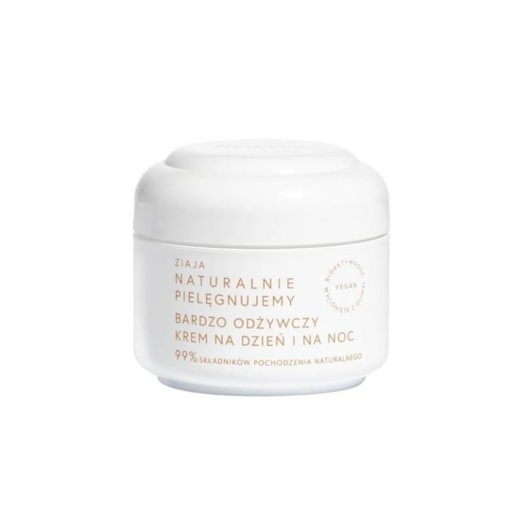 Ziaja Naturalnie bardzo odżywczy Krem do twarzy na dzień i na noc 50 ml