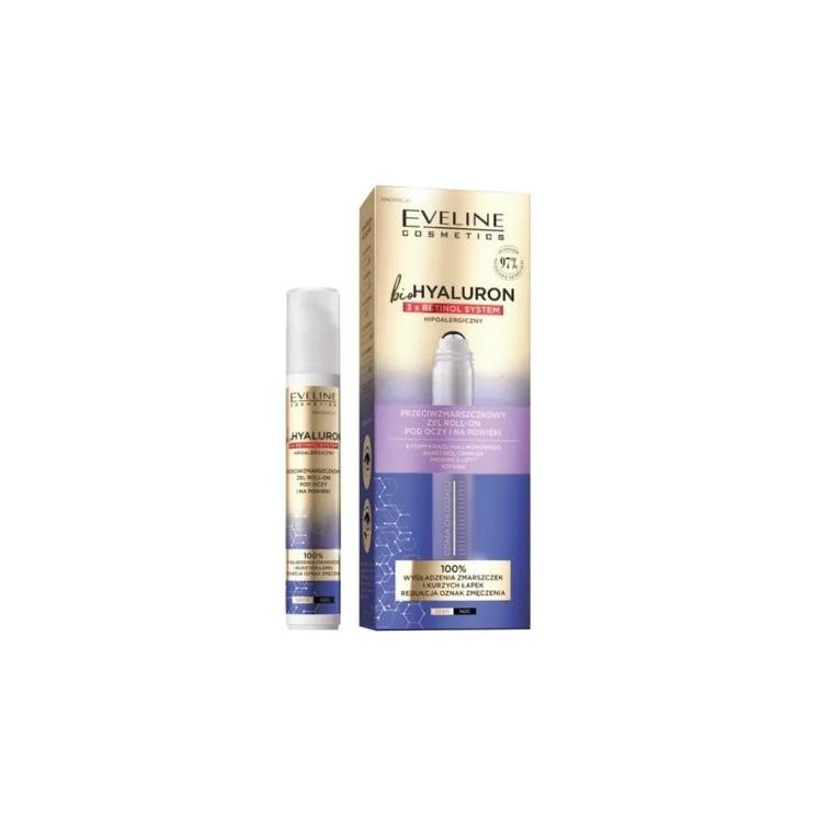 Eveline BioHyaluron 3x Retinol Anti-wrinkle System Roll-on для очей і повік 15 мл