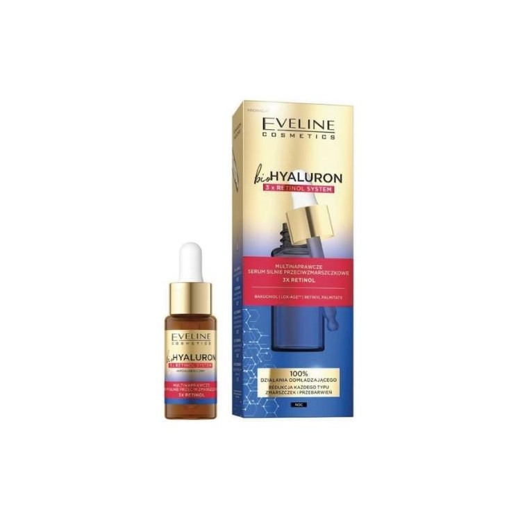 Eveline BioHyaluron 3x Retinol System multi-repairing face Serum 18 ml