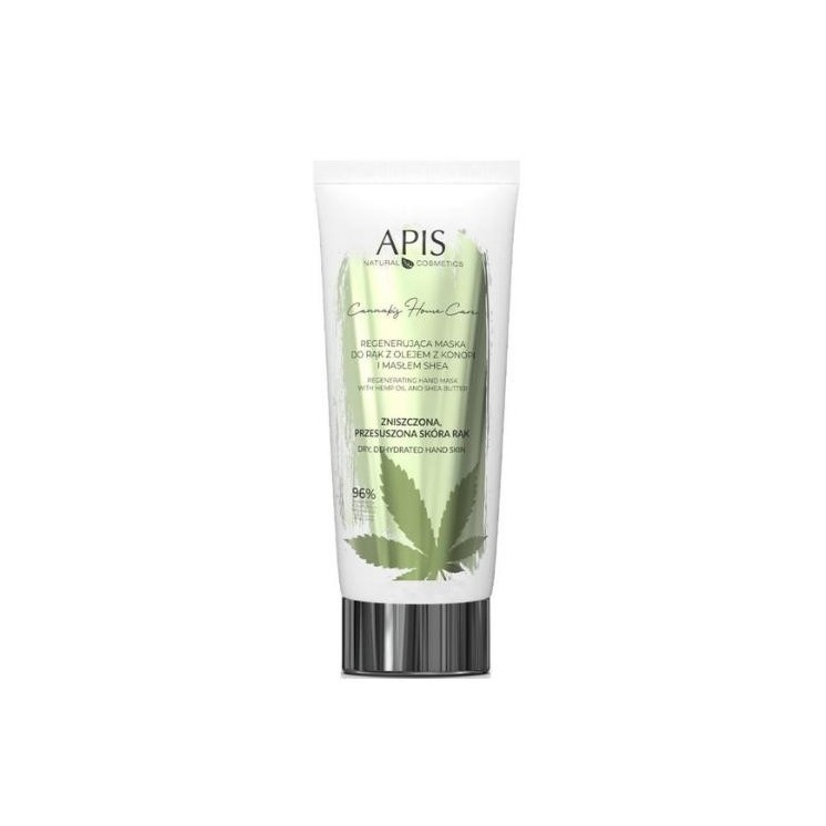 Apis Cannabis Home Care regenerująca Maska do rąk z olejem z konopi i masłem shea 200 ml