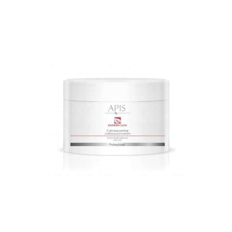 Apis Raspberry Glow cukrowy Peeling z liofilozowanymi malinami 220 g