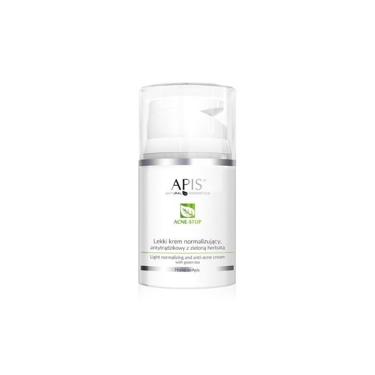 Apis Acne-Stop lekki Krem do twarzy normalizujący antytrądzikowy z zieloną herbatą 50 ml