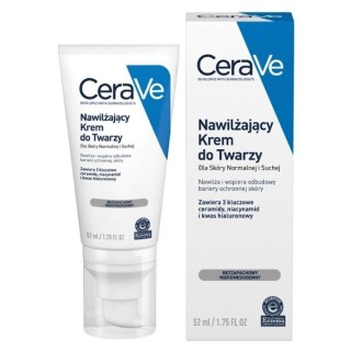 Cerave зволожуючий крем для обличчя для нормальної та сухої шкіри 52 мл