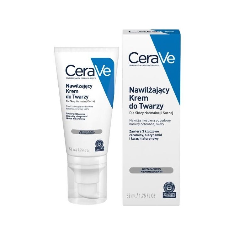 Cerave nawilżający Krem do twarzy dla skóry normalnej i suchej 52 ml