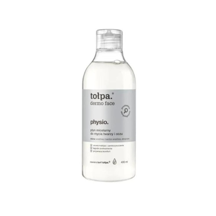 Tołpa Dermo Face Physio. Płyn micelarny do mycia twarzy i oczu 400 ml