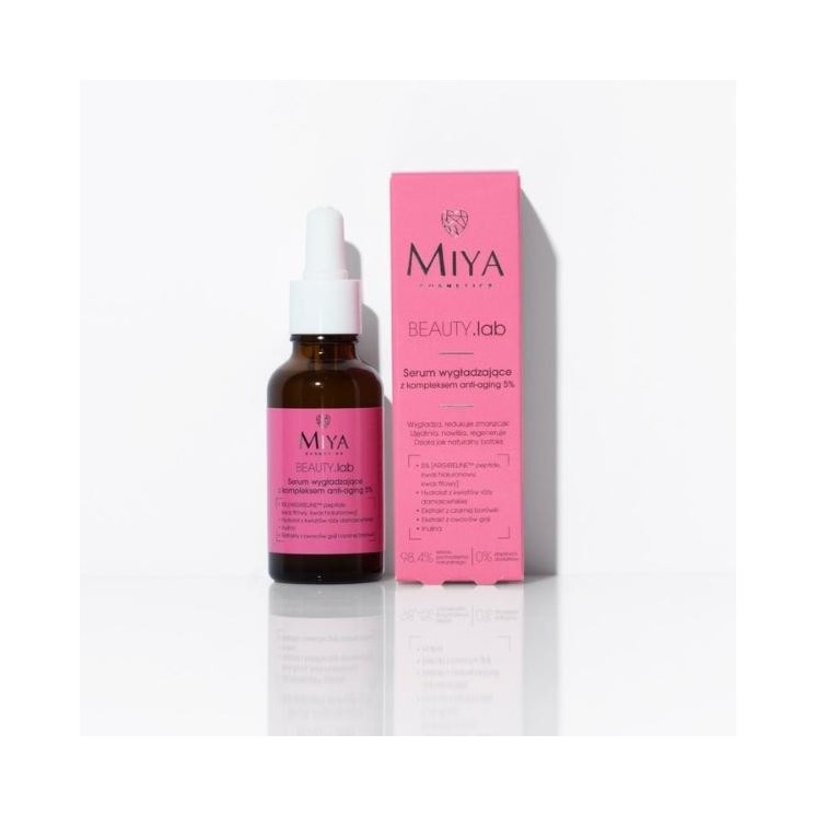 Miya Cosmetics BEAUTY .lab Gladmakend Serum met anti-aging complex 5 %