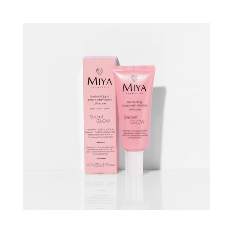 Освітлюючий крем Miya Cosmetics Secret GLOW з вітамінами all-in-one