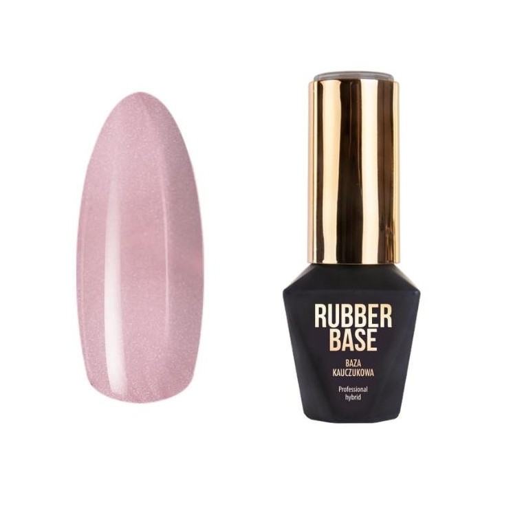 MollyLac Rubber Base Pixy Pink Baza kauczukowa do lakierów hybrydowych