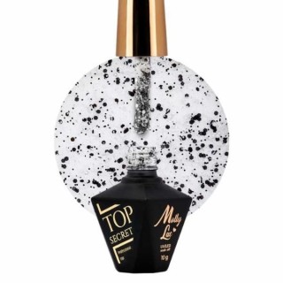 MollyLac Top no Wipe Top Secret Топ для гібридних лаків для нігтів 10 г