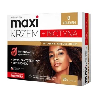 Maxi Silicon + Biotyna 30 твердих капсул