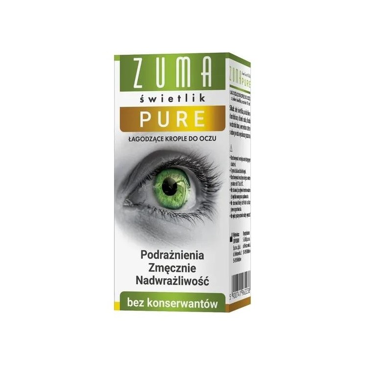 Zuma Świetlik Pure Oogdruppels zonder conserveringsmiddelen 10 ml