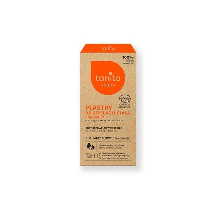 Tanita Vegan Strips with wax for body depilation 12 patches