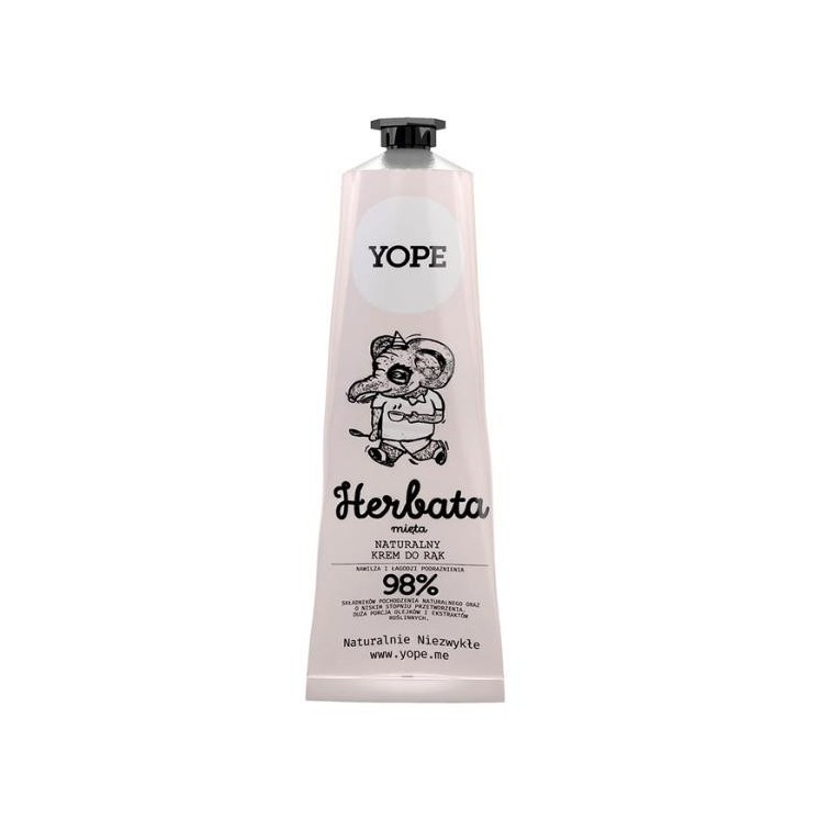 YOPE naturalny Krem do rąk Herbata i Mięta