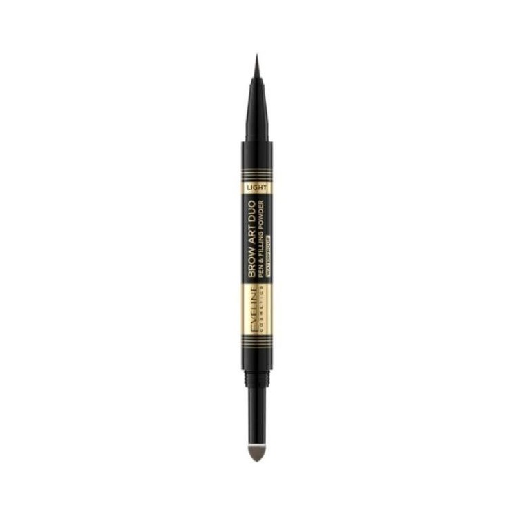 Eveline Brow Art Duo Pen і пудра для брів 2in1 Light