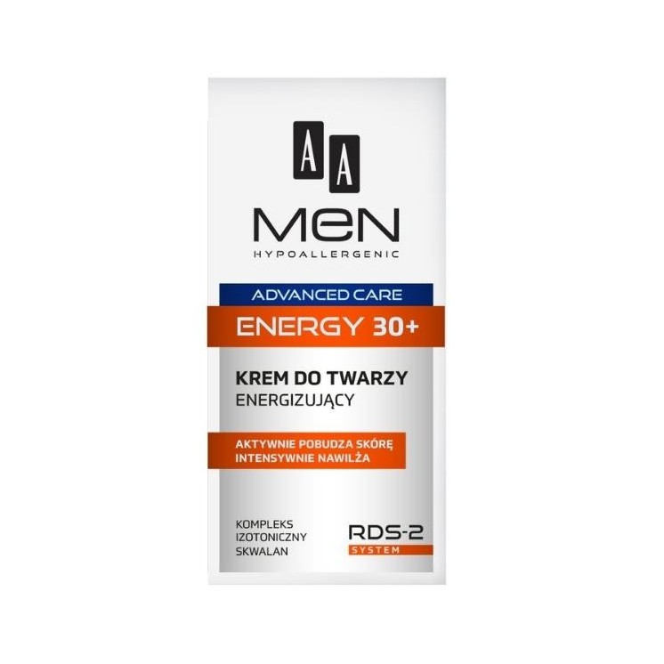 AA Men Advanced Care Energy 30+ Енергетичний крем для обличчя