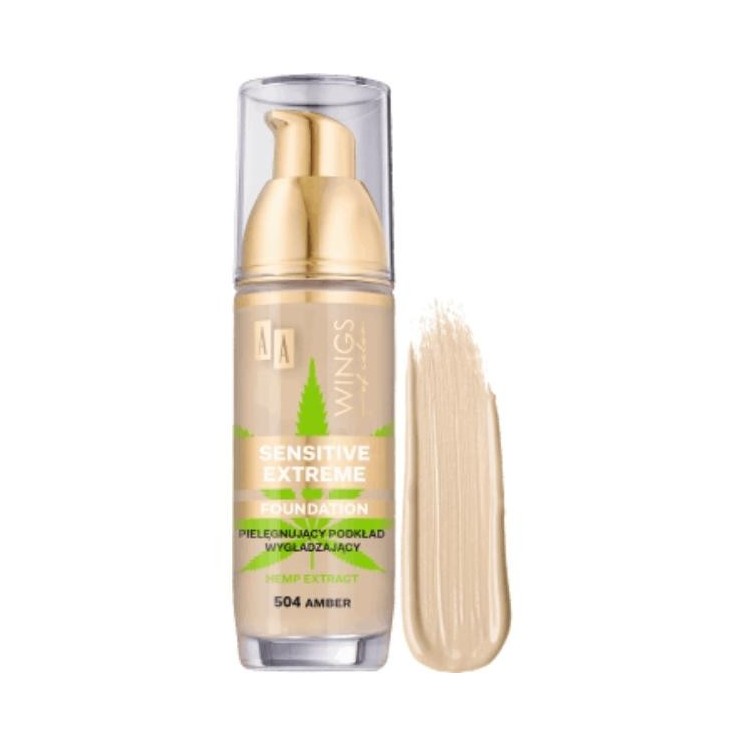 AA Wings of Color Sensitive Caring Smoothing Foundation /504/ Amber