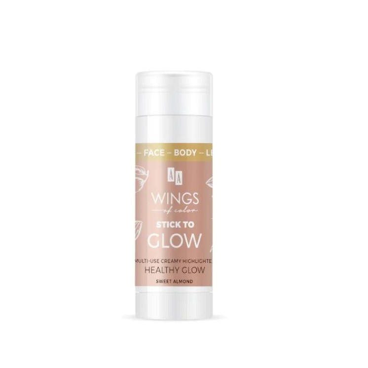AA Wings of Color Stick to Glow kremowy Rozświetlacz do twarzy i ciała Healthy Glow Sweet Almond