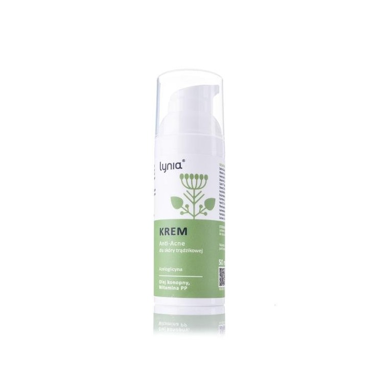 Lynia Anti-Acne Krem z azeloglicyną 4% oraz olejem konopnym do cery trądzikowej