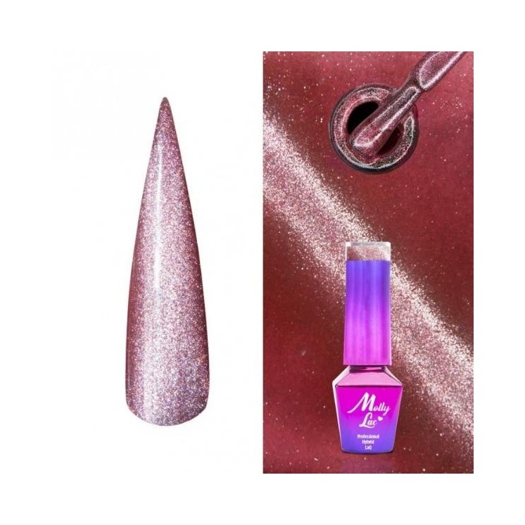 MollyLac /440/ Womanity Cat Eye Hybrid Nail Polish Kissing 5 мл