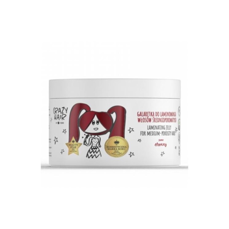 HiSkin Crazy Hair Jelly voor het lamineren van medium poreus haar Cherry