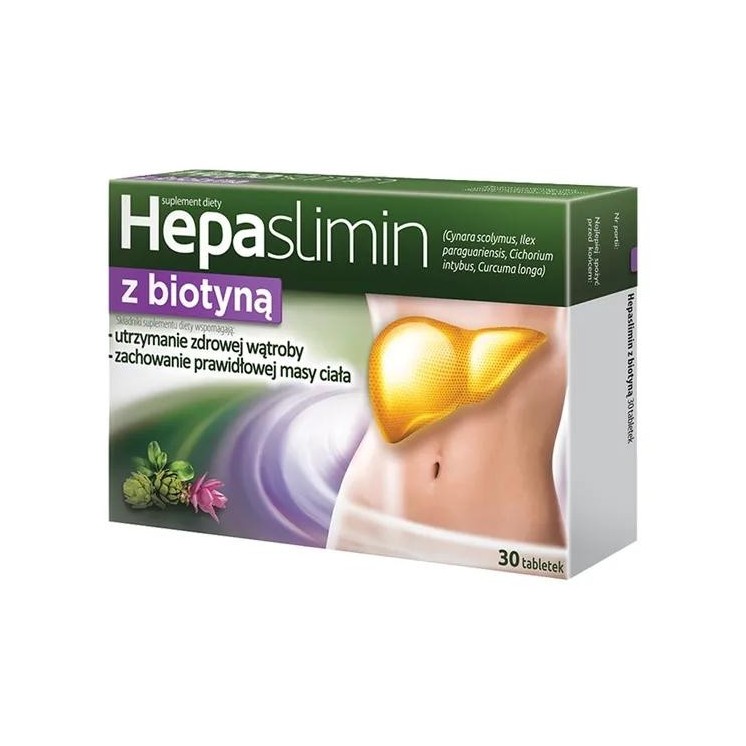 Hepaslmin z Biotyną 30 tabletek