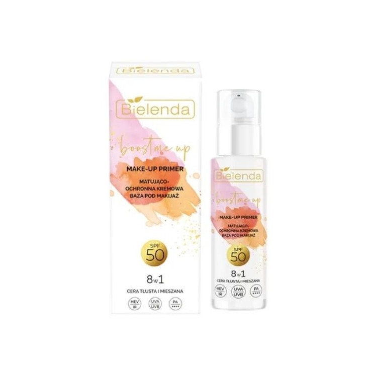Bielenda Boost Me Up matująco-ochronna kremowa Baza pod makijaż SPF50