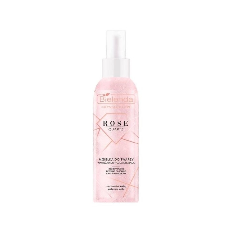 Bielenda Crystal Glow Rose Quartz Mgiełka do twarzy nawilżająco-rozświetlająca
