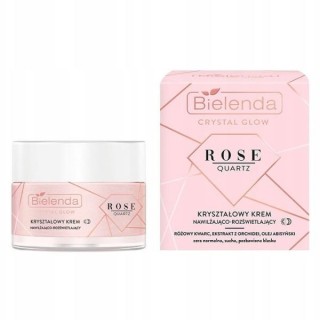 Bielenda Crystal Glow Rose Quartz kryształowy Krem nawilżająco-rozświetlający Bielenda Crystal Glow Rose Quartz kryształowy Krem nawilżająco-rozświetlający